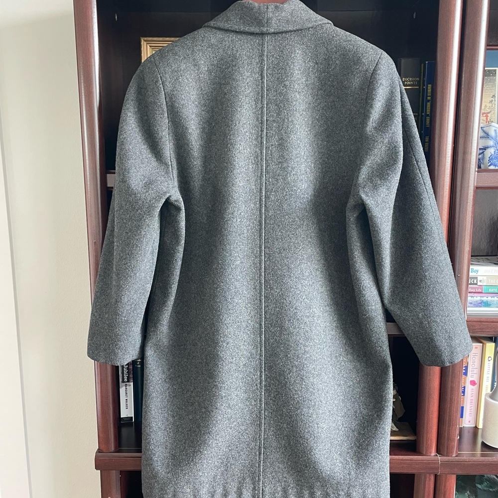 Vintage J. Gallery Wool Blend Gray Double Breasted Gold Buttons Coat - Picture 5 of 6